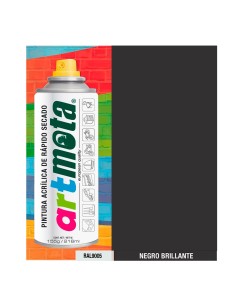 Spray negro brillante ral9005 216ml la01 mota