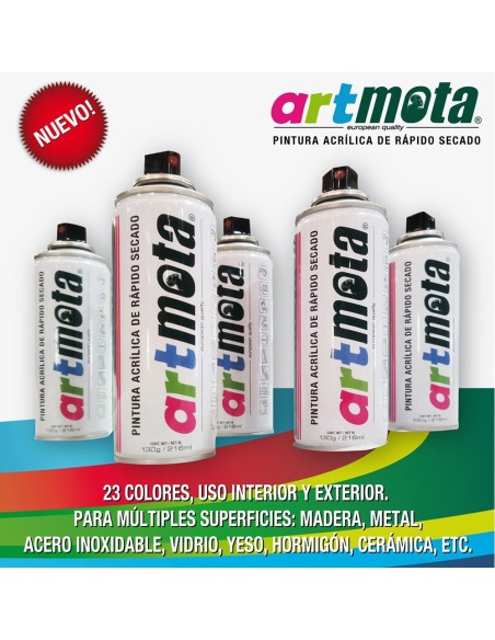Spray negro brillante ral9005 216ml la01 mota