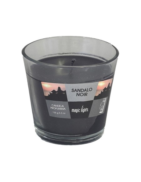 Vela perfumada en vaso de cristal sándalo 150g. magic lights
