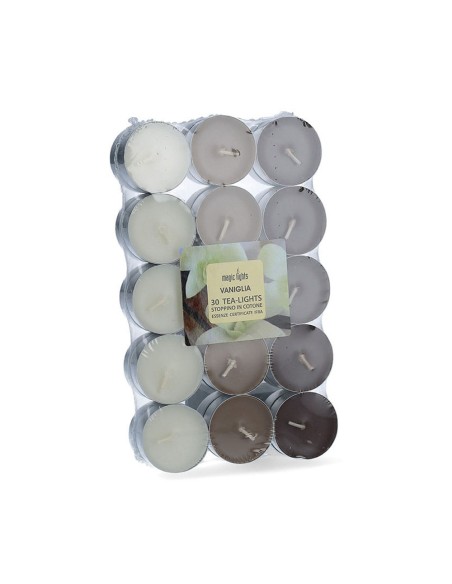 Pack 30 unid. velas con aroma vainilla 3,7cm magic lights