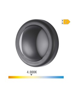 Aplique led redondo 6 w 250 lm 4000 k luz dia ip65 ø14 x 5,7 cm