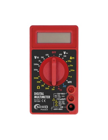 Multimetro digital 3 1/2 digitos cat.ii 600v nimo