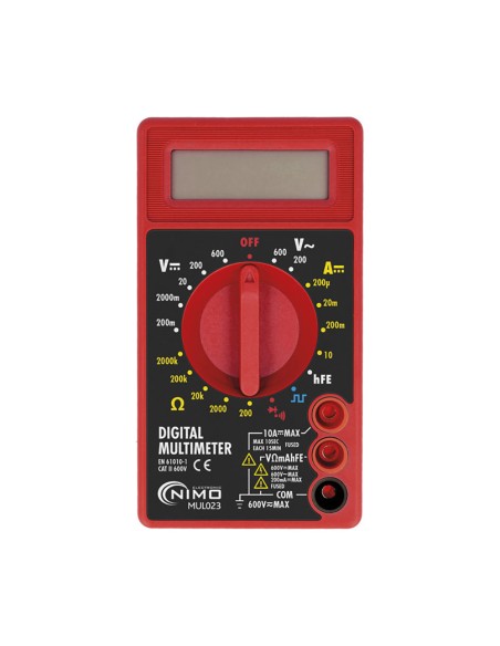 Multimetro digital 3 1/2 digitos cat.ii 600v nimo