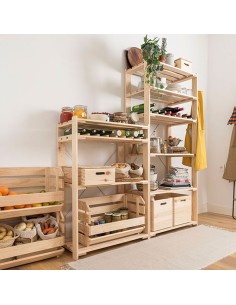 Estanteria alistonada evolution 5 pino macizo 76,5 x 38,5 x 174,5 cm 2