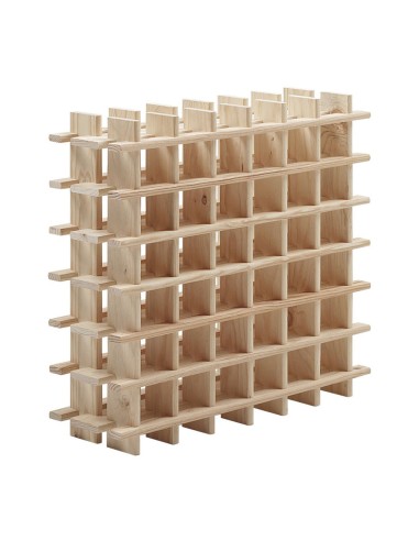 Botellero de pino macizo evolutivo rioja para 36 botellas 75 x 22 x 75 cm