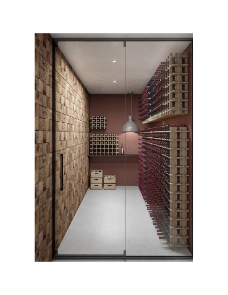 Botellero de pino macizo evolutivo rioja para 36 botellas 75 x 22 x 75 cm