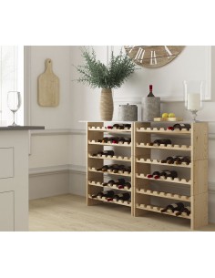 Botellero de pino macizo merlot para 16 botellas 68,8 x 25 x 30cm 2