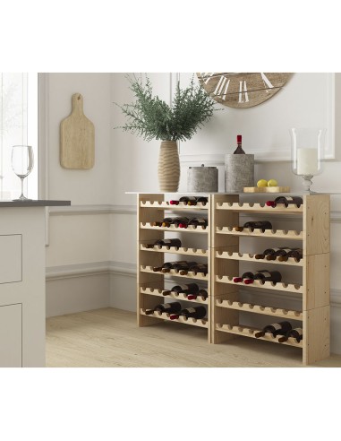 Botellero de pino macizo merlot para 16...