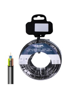 Carrete manguera tubular vv-k06/1kv 4 g 2,50 mm² negra, 5 m