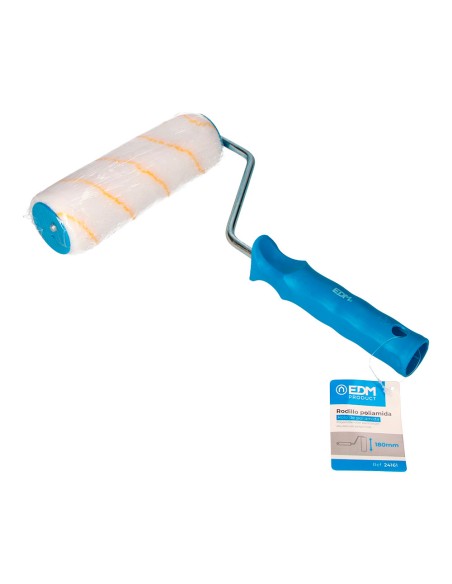 Rodillo de poliamida 18cm pelo corto especial para pintura plastica en paredes y techos. edm