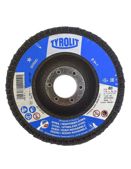 Disco láminas 27cla ø115x22,23 za40q-b tyrolit