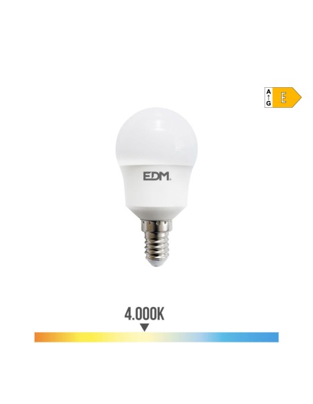 Bombilla esferica led e14 8,5 w 950 lm 4000 k luz dia ø4,5 x 8,8 cm
