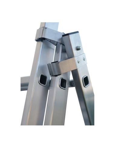 Escalera transformable de aluminio 3 x 9 peldaños