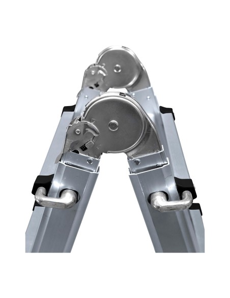 Escalera multifunción telescópica de aluminio 2 x 4+4 peldaños en131