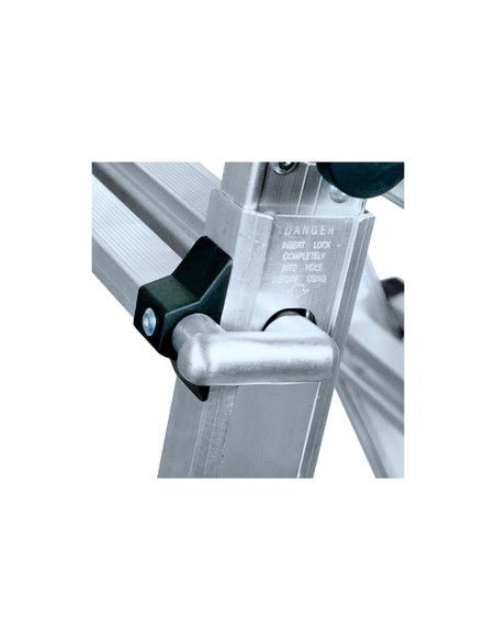 Escalera multifunción telescópica de aluminio 2 x 4+4 peldaños en131