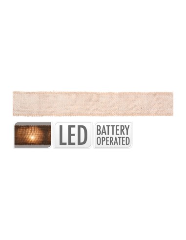 Guirnalda lazo con 20 leds a pilas 2 m x 5 cm 2 x aa