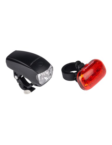 Conjunto de 2 linternas de bicicleta. delantera y trasera. 2 x aaa (no incluidas)