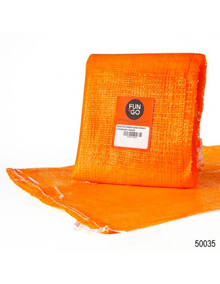 Pack 10 unid. saco polymesh color whisky con pasador 55x83cm fun & go