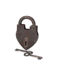 Candado rústico con 2 llaves efecto oxidado edm 2