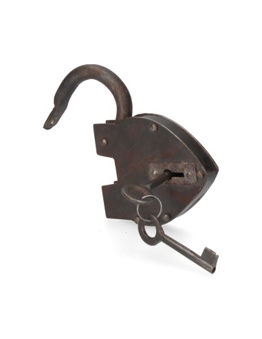 Candado rústico con 2 llaves efecto oxidado edm