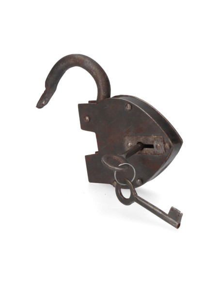 Candado rústico con 2 llaves efecto oxidado edm