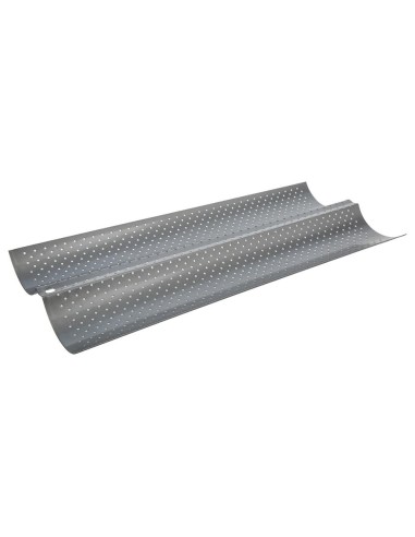 Pack 2 moldes perforados para baguette 38x16cm.