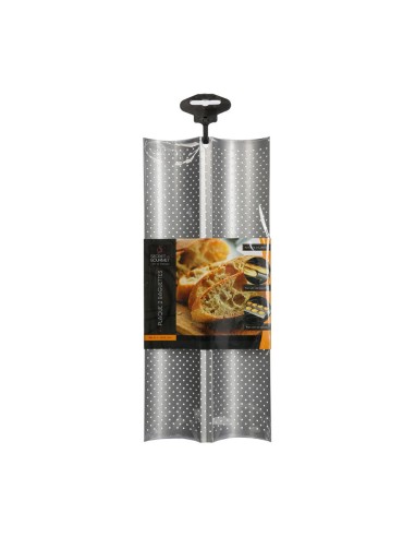 Pack 2 moldes perforados para baguette 38x16cm.