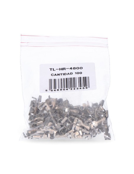 Terminal faston con sujeción 4,8 mm hembra, bolsa 100 unid.