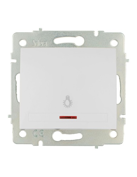 Pulsador luz luminoso 10a 250v serie europa solera erp04ilqc