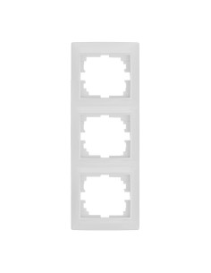 Marco vertical para 3 elementos blanco 81x225x10mm serie europa solera erp63u