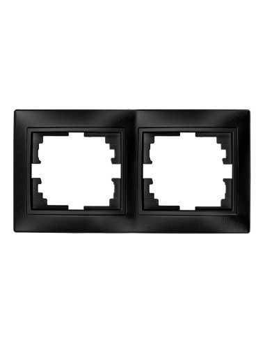 Marco para 2 elementos horizontal grafito 154x81x10mm serie europa solera erp72ngu