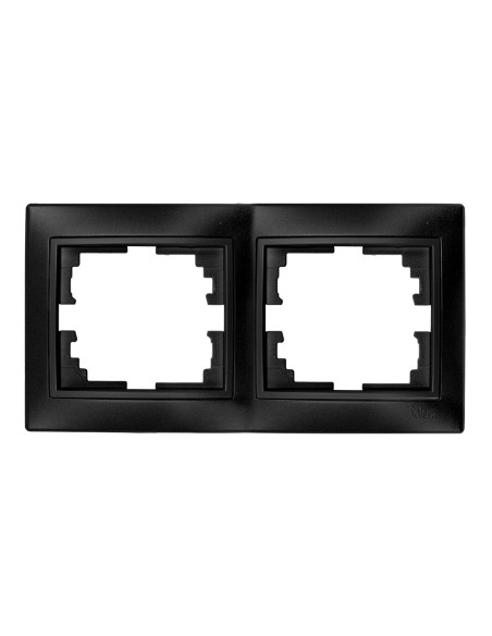 Marco para 2 elementos horizontal grafito 154x81x10mm serie europa solera erp72ngu