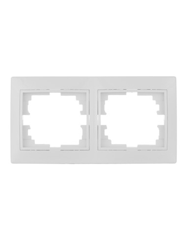 Marco para 2 elementos horizontal blanco 154x81x10mm serie europa solera erp72u