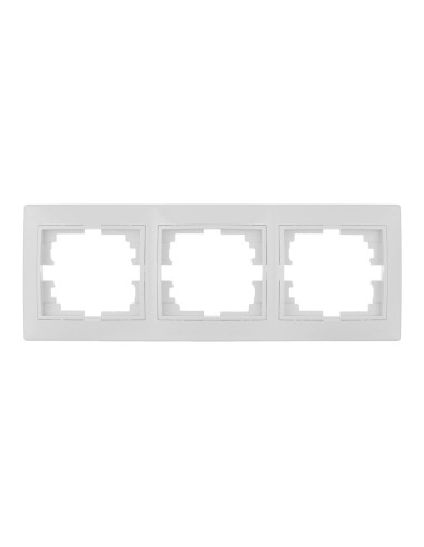Marco para 3 elementos horizontal blanco 225x81x10mm serie europa solera erp73u