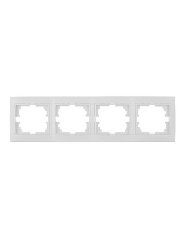 Marco horizontal para 4 elementos blanco 296x81x10mm serie europa solera erp74u