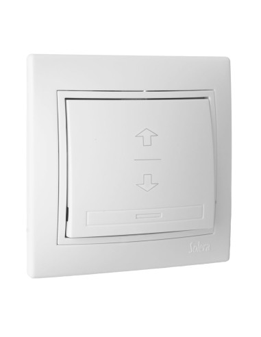 Iinterruptor persiana 10a 250v blanco con marco serie europa solera erp21u