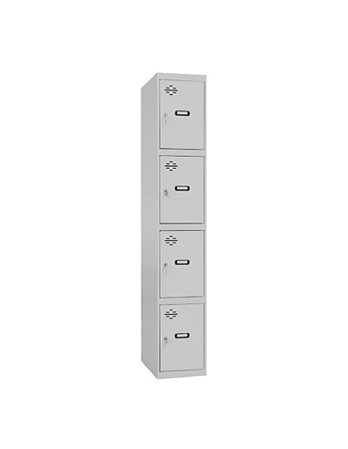 Taquilla metalica pro simonlocker 1/4 300 desmontada 4 departamentos 30x50x180cm simon rack