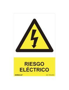 Cartel peligro "riesgo electrico" (pvc 0.7mm) 30x40cm normaluz