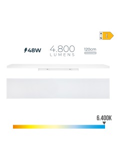 Regleta led 48 w 6400 k luz fria 4800 lm 12 x 120 x 4,5 cm