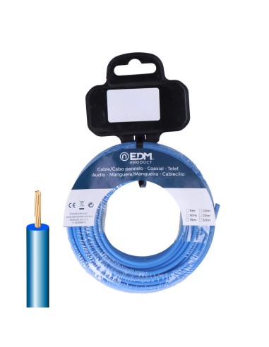 Carrete cablecillo h07z1-k 2,50 mm² azul, 25 m
