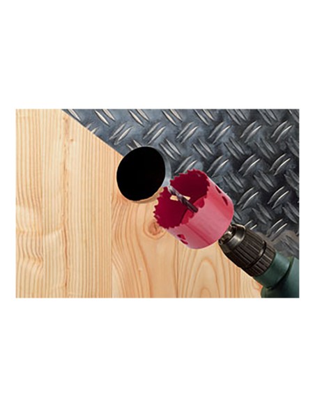 Sierra de corona bim completo con adaptador y broca piloto ø29mm 5465000 wolfcraft