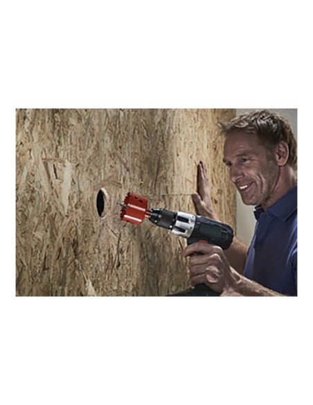 Sierra de corona bim completo con adaptador y broca piloto ø32mm 5466000 wolfcraft