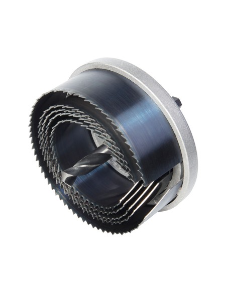 Sierra de corona con broca central de 8mm con 5 laminas 2162000 wolfcraft