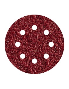 Pack 5 hojas de lijar adhesivas, corindón grano 40 perforadas ø125mm 2069000 wolfcraft