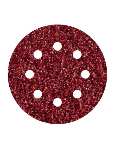 Pack 5 hojas de lijar adhesivas, corindón grano 40 perforadas ø125mm 2069000 wolfcraft