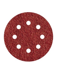 Pack 5 hojas de lijar adhesivas, corindón grano 120 perforadas ø125mm 2251000 wolfcraft