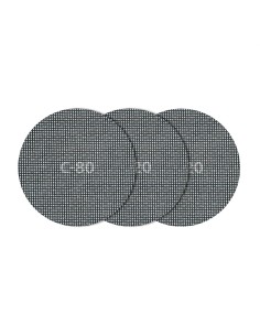 Pack 5 tejidos de rejilla adherentes carburo de silicio grano 80,120,220 ø125mm 8464000 wolfcraft