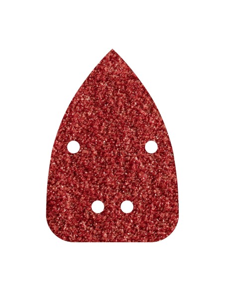 Pack 10 hojas de lijar adhesivas, corindón grano 80 perforadas 96x136mm 1757000 wolfcraft