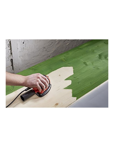 Pack 10 hojas de lijar adhesivas, corindón grano 240 perforadas 96x136mm 1764000 wolfcraft