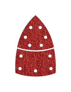 Pack 10 hojas abrasivas adhesivas, 2 piezas para madera/metal grano 120 95mm 1814000 wolfcraft